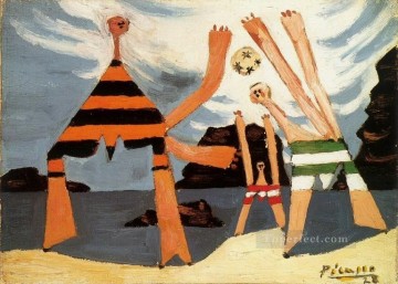  Cubismo Lienzo - Baigneuses au ballon 3 1928 Cubismo